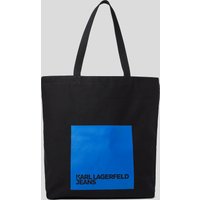 Karl Lagerfeld, Klj-logo-aufnäher Tote-bag Aus Canvas, Frau, Schwarz, Größe: X00 von Karl Lagerfeld