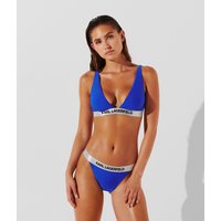 Karl Lagerfeld, Triangel-bikini-oberteil Mit Karl-logo, Frau, Blendend blau, Größe: XL von Karl Lagerfeld