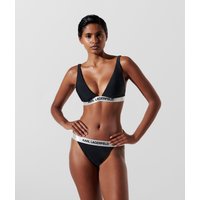 Karl Lagerfeld, Triangel-bikini-oberteil Mit Karl-logo, Frau, Schwarz, Größe: XXS von Karl Lagerfeld