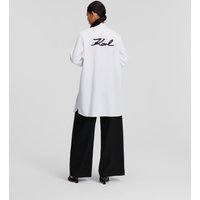 Karl Lagerfeld, Tunika-hemd Mit Karl-signatur, Frau, Weiss, Größe: X40 von Karl Lagerfeld