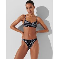 Karl Lagerfeld, V-bikini-oberteil Mit Bügeln Und Kreis-print, Frau, Kreis AOP Schwarz/Weiß, Größe: XL von Karl Lagerfeld