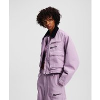 Karl Lagerfeld, Workwear-inspirierte Jacke, Frau, Lavendula, Größe: XS Karl Lagerfeld, Workwear-inspirierte Jacke, Frau, Lavendula, Größe: XS von Karl Lagerfeld