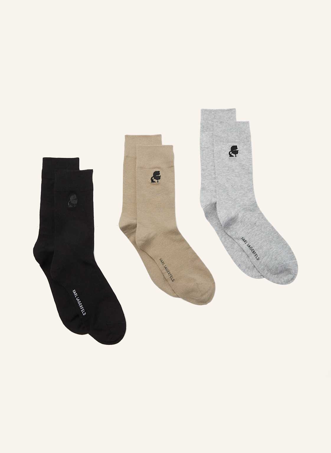 Karl Lagerfeld 3er-Pack Socken schwarz von Karl Lagerfeld