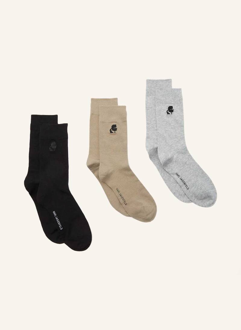Karl Lagerfeld 3er-Pack Socken schwarz von Karl Lagerfeld