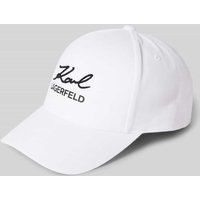 Karl Lagerfeld Basecap mit Label-Stitching in Weiss, Größe One Size von Karl Lagerfeld
