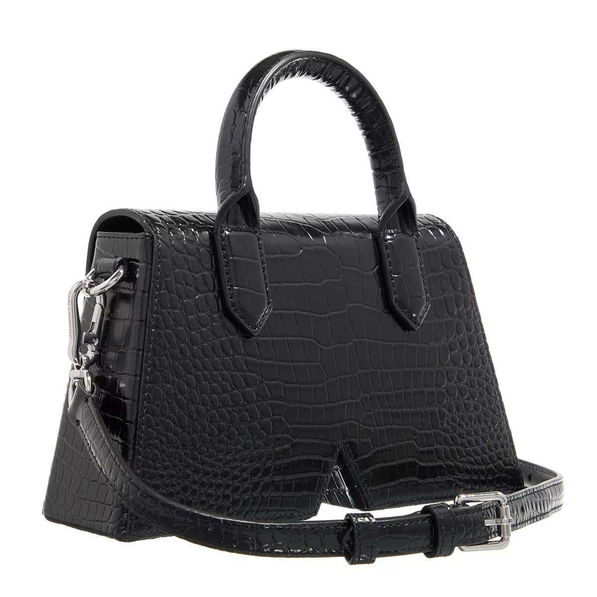 Karl Lagerfeld Crossbody Bags - Icon K Cb Croc - Gr. unisize - in Schwarz - für Damen von Karl Lagerfeld