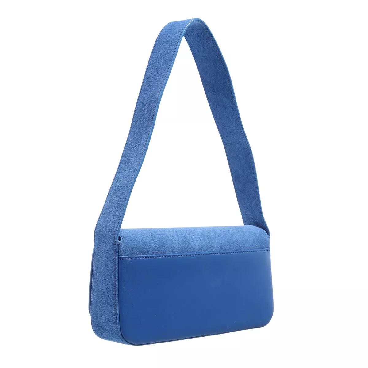 Karl Lagerfeld Crossbody Bags - K/Essential K Md Flap Shb Sued - Gr. unisize - in Blau - für Damen von Karl Lagerfeld