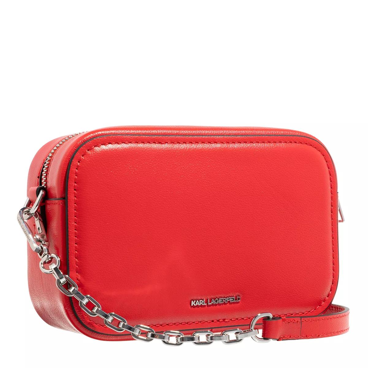 Karl Lagerfeld Crossbody Bags - K/Ikonik 2.0 Leather Cmb Pin - Gr. unisize - in Rot - für Damen von Karl Lagerfeld