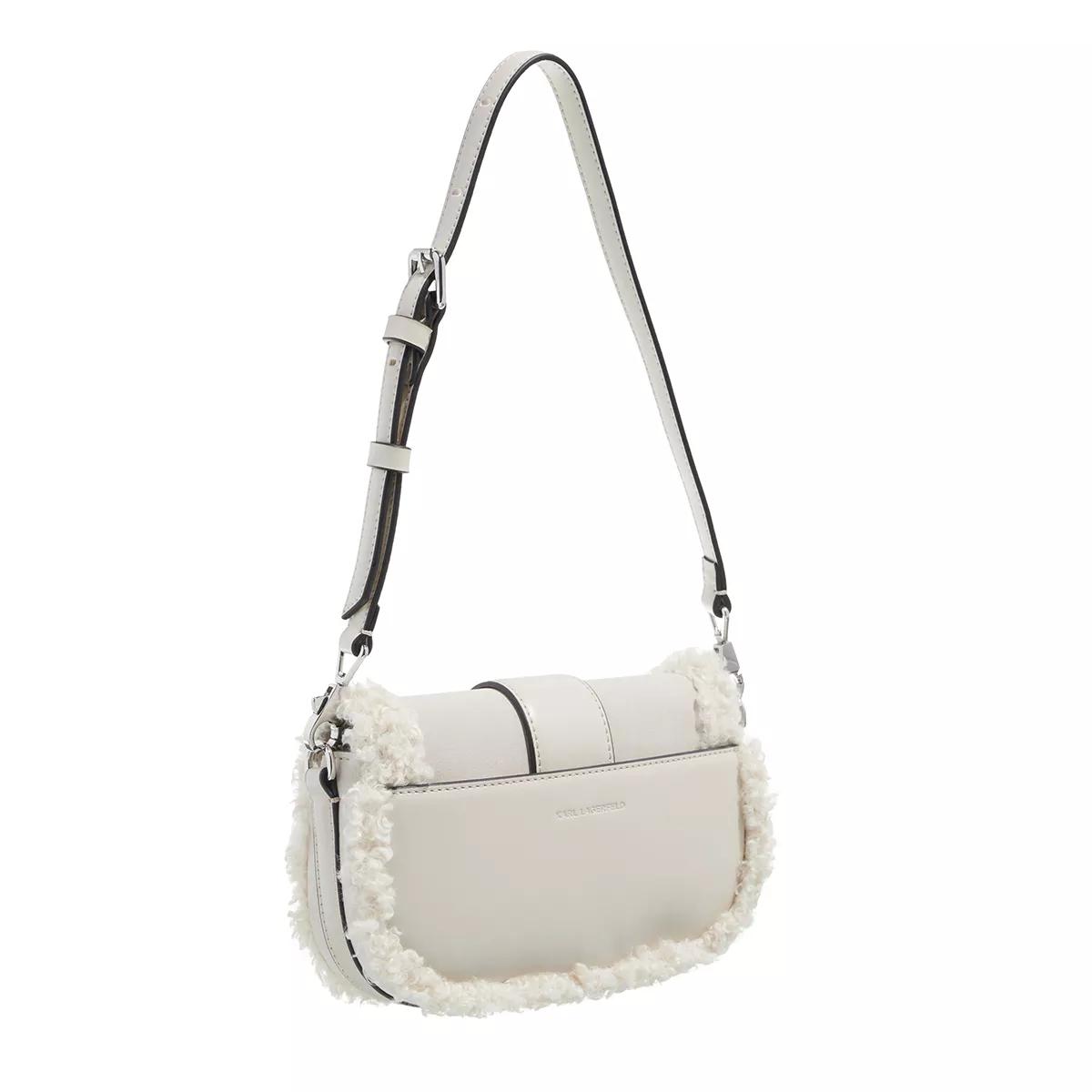 Karl Lagerfeld Crossbody Bags - K/Saddle Sp Sm Shb Suede Shear - Gr. unisize - in Creme - für Damen von Karl Lagerfeld