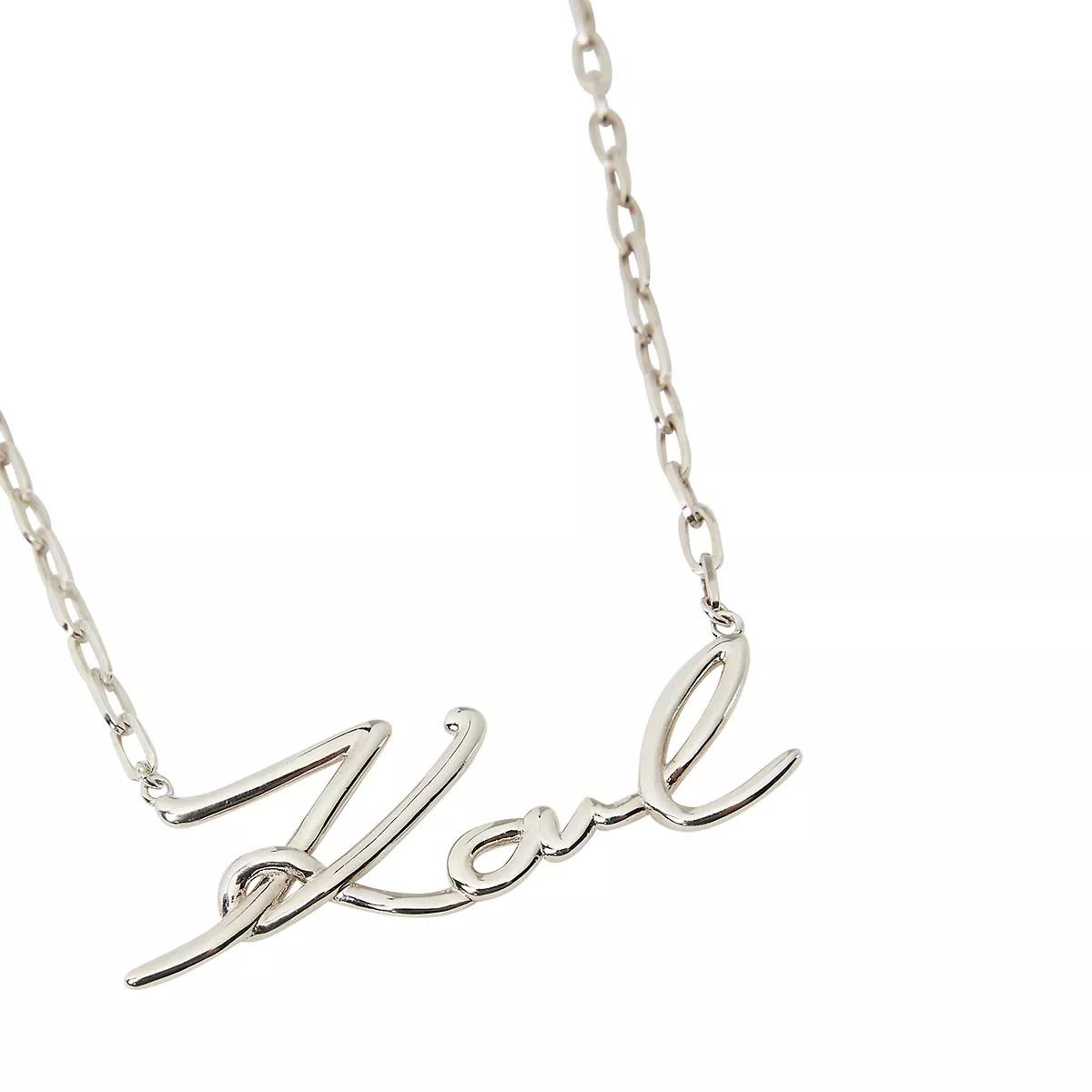 Karl Lagerfeld Halskette - K/Signature Kette - Gr. unisize - in Silber - für Damen von Karl Lagerfeld