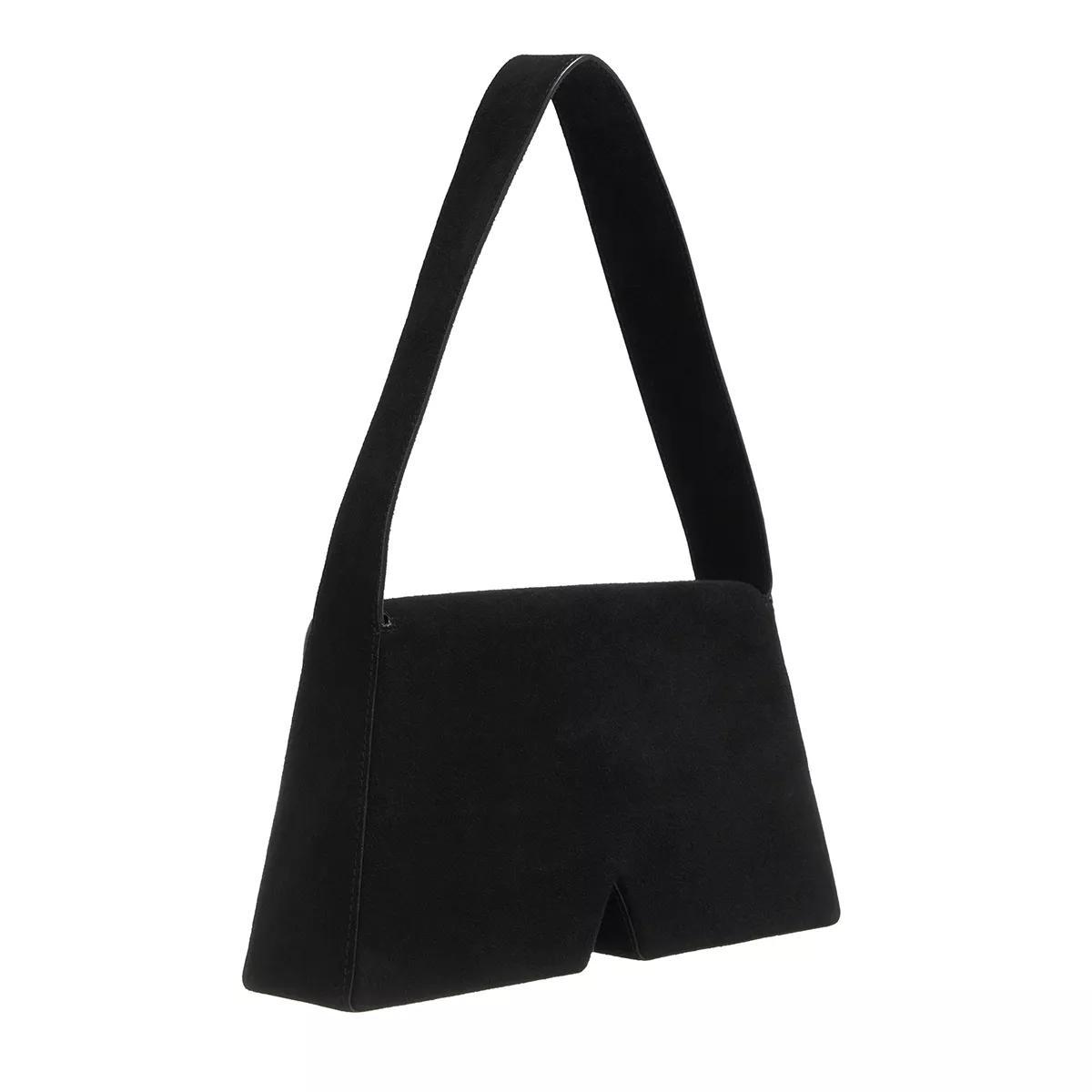 Karl Lagerfeld Hobo Bag - Icon K Shoulderbag Suede - Gr. unisize - in Schwarz - für Damen von Karl Lagerfeld