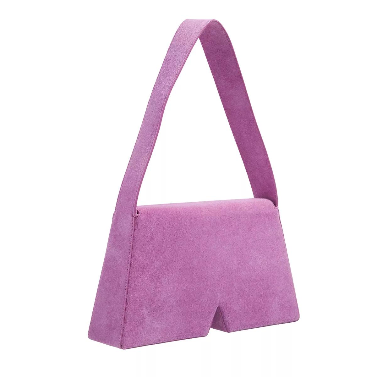 Karl Lagerfeld Hobo Bag - Icon K Shoulderbag Suede - Gr. unisize - in Violett - für Damen von Karl Lagerfeld