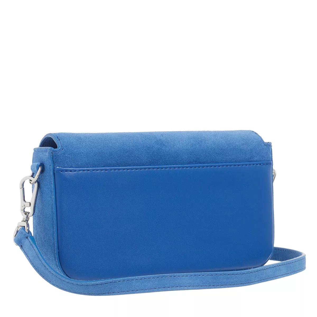 Karl Lagerfeld Hobo Bag - K/Essential K Sm Flap Shb Sued - Gr. unisize - in Blau - für Damen von Karl Lagerfeld