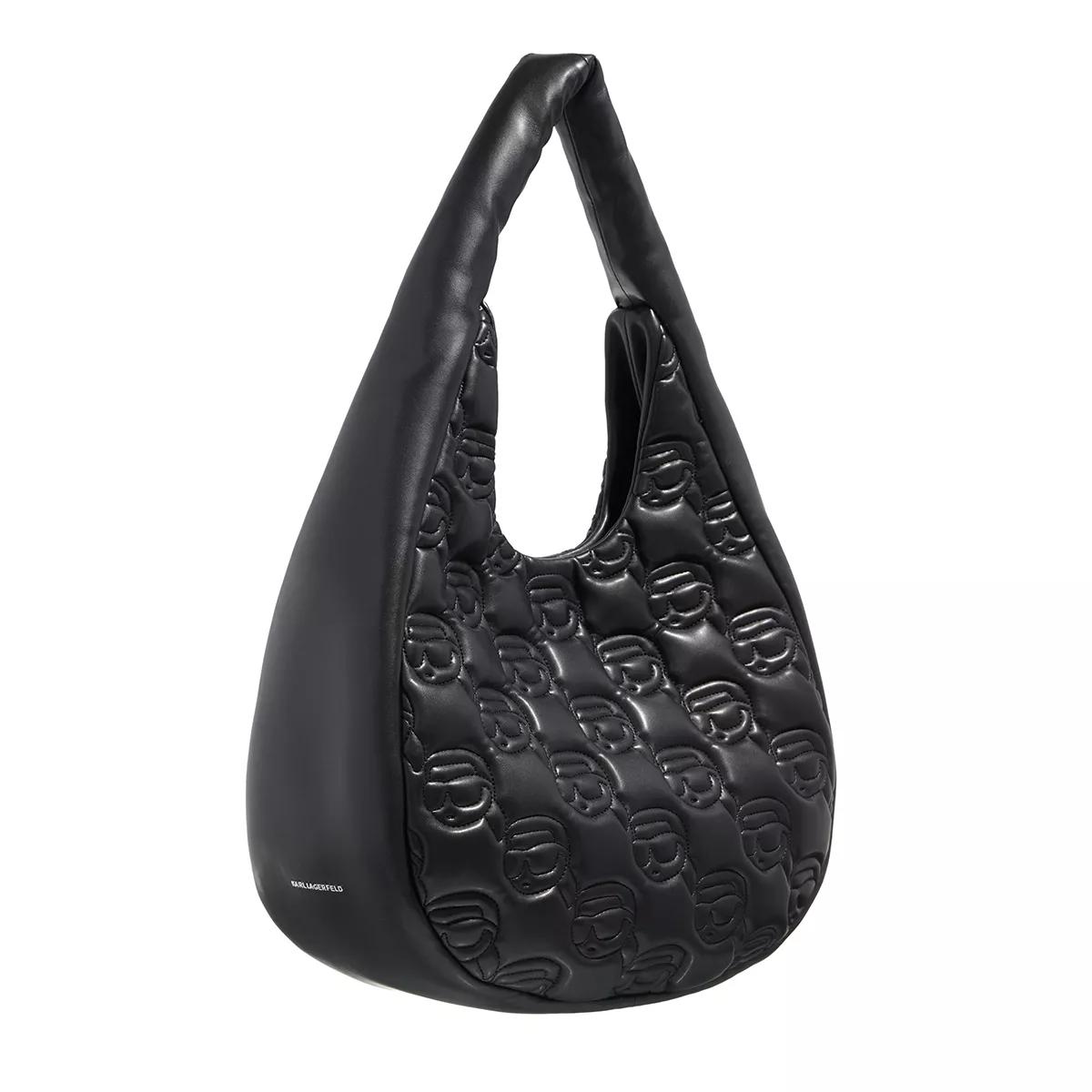 Karl Lagerfeld Hobo Bag - K/Ikonik 2.0 Quilted Lg Hobo - Gr. unisize - in Schwarz - für Damen von Karl Lagerfeld