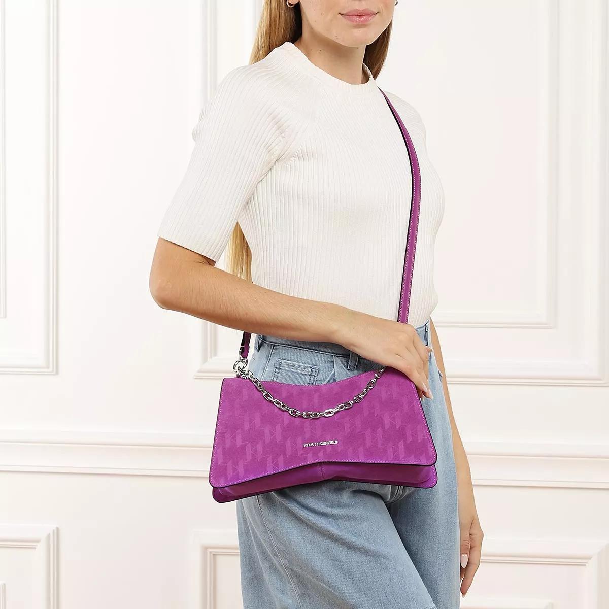 Karl Lagerfeld Hobo Bag - K/Seven Element Sp Shb Suede - Gr. unisize - in Violett - für Damen von Karl Lagerfeld