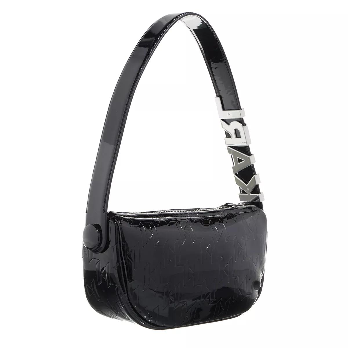 Karl Lagerfeld Hobo Bag - K/Swing Sm Shoulderbag Patent - Gr. unisize - in Schwarz - für Damen von Karl Lagerfeld