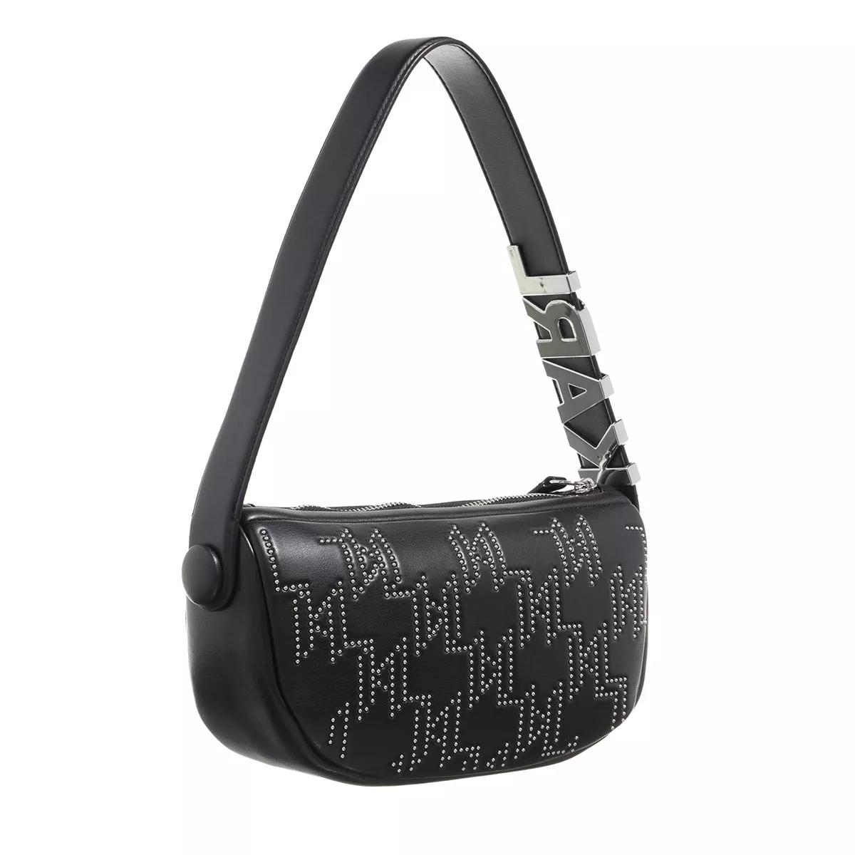 Karl Lagerfeld Hobo Bag - K/Swing Sm Shoulderbag Studs - Gr. unisize - in Schwarz - für Damen von Karl Lagerfeld