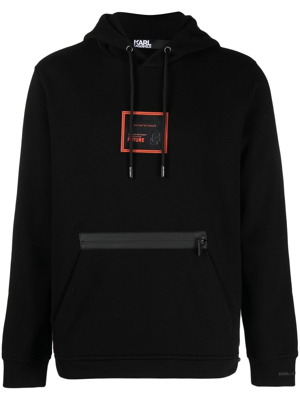 Karl Lagerfeld Hoodie mit Logo-Patch - Schwarz von Karl Lagerfeld