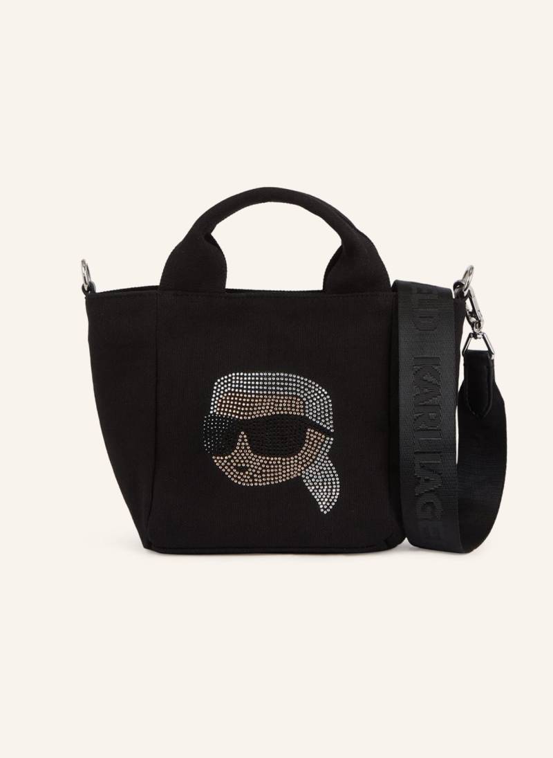 Karl Lagerfeld Ikon Karl-Shopper Mit Strass schwarz von Karl Lagerfeld