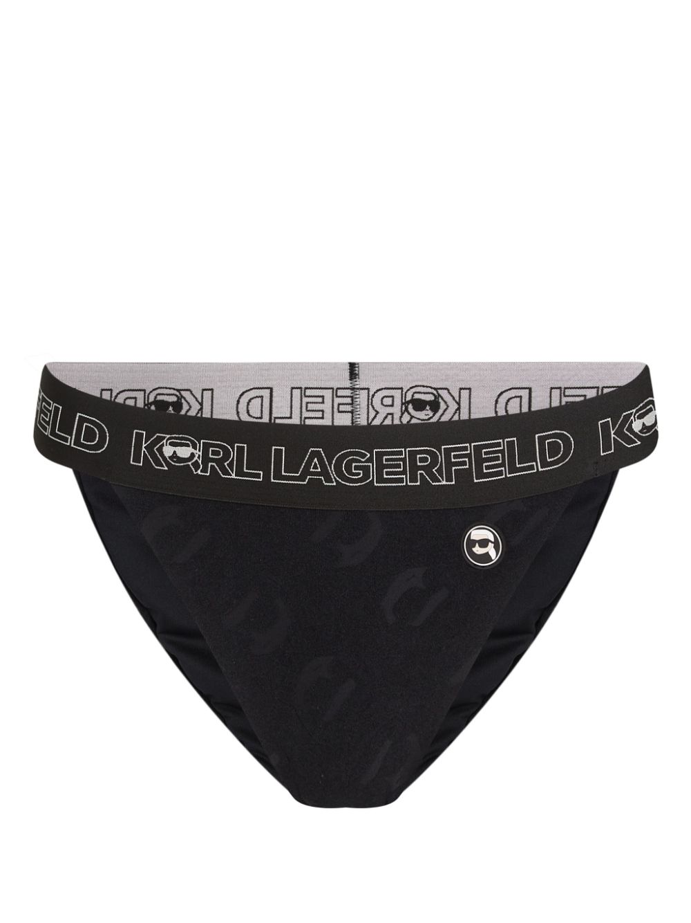 Karl Lagerfeld Ikonik 2.0 Bikinihöschen mit Logo - Schwarz von Karl Lagerfeld