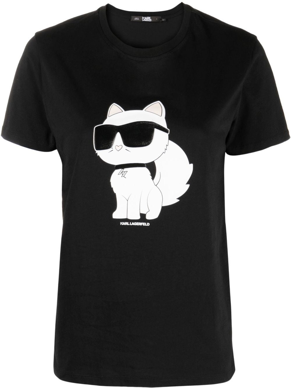 Karl Lagerfeld Ikonik Choupette T-Shirt aus Bio-Baumwolle - Rosa von Karl Lagerfeld