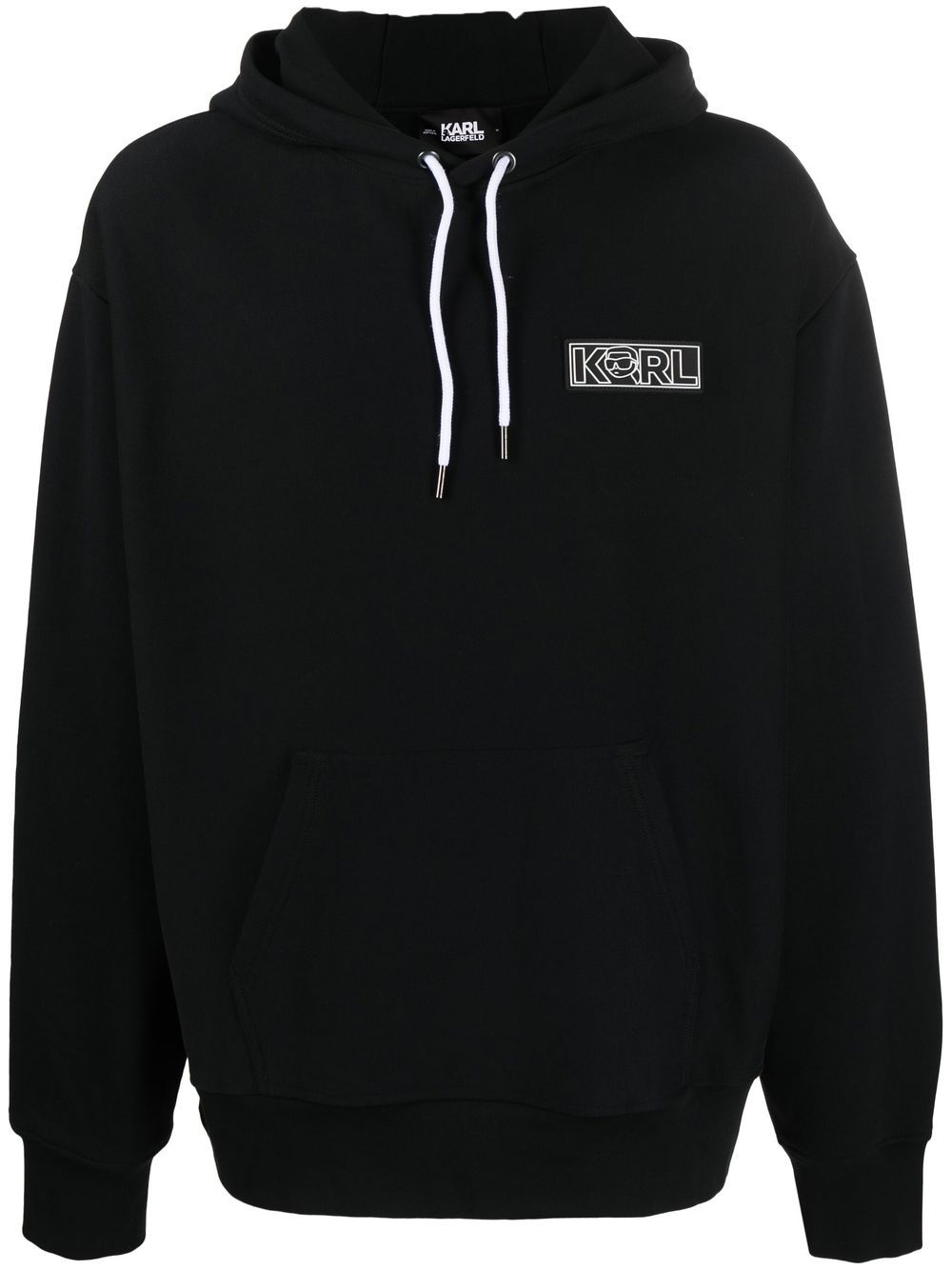 Karl Lagerfeld Ikonik Hoodie aus Bio-Baumwolle - Schwarz von Karl Lagerfeld