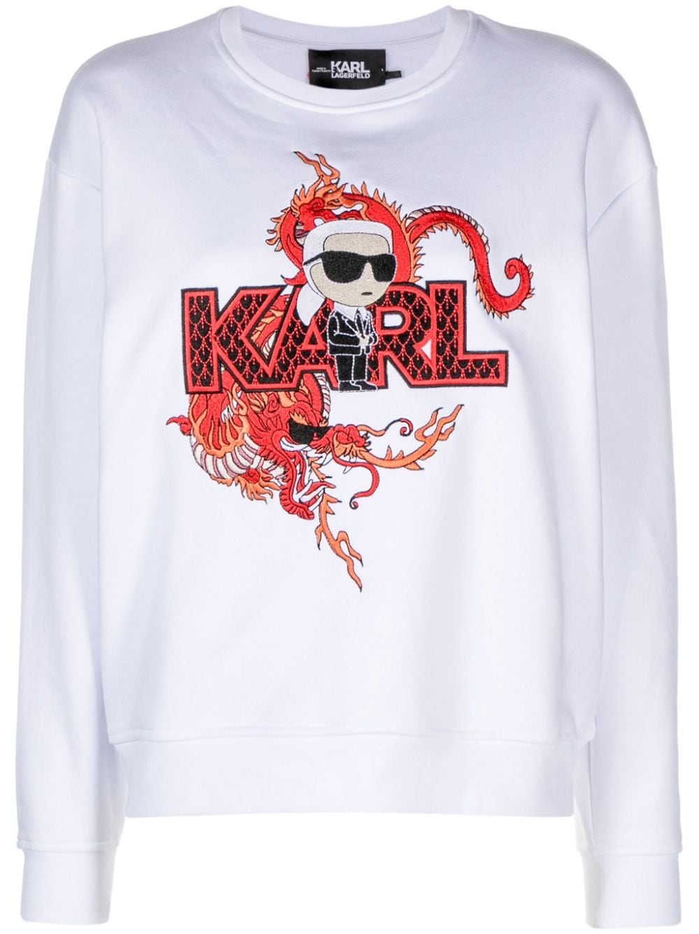 Karl Lagerfeld Ikonik Karl Sweatshirt - Weiß von Karl Lagerfeld