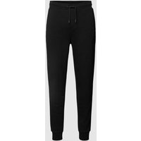 Karl Lagerfeld Jogpants mit Label-Patch in Black, Größe M von Karl Lagerfeld
