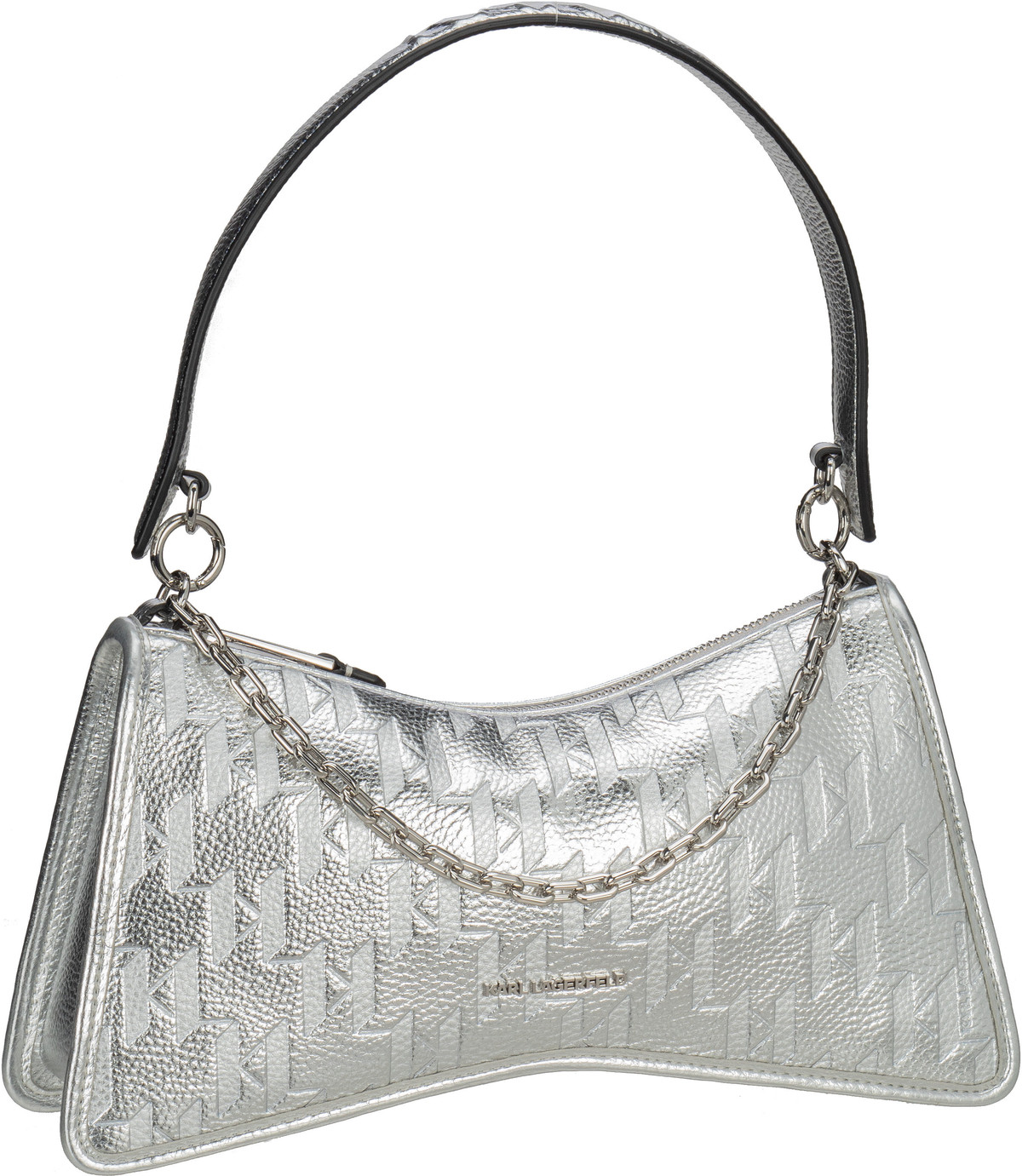 Karl Lagerfeld K/Seven Element SP Shoulderbag Metallic  in Silber (3.6 Liter), Abendtasche von Karl Lagerfeld