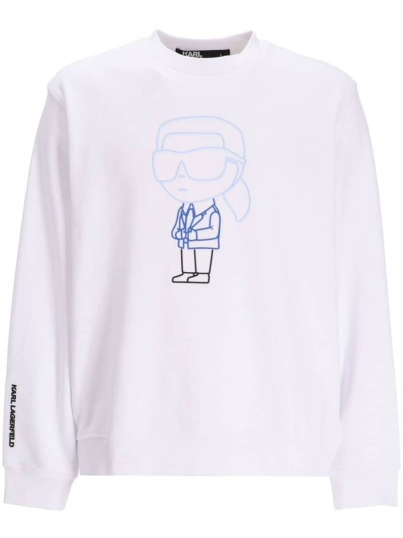 Karl Lagerfeld Sweatshirt mit Karl Ikonik-Print - Weiß von Karl Lagerfeld