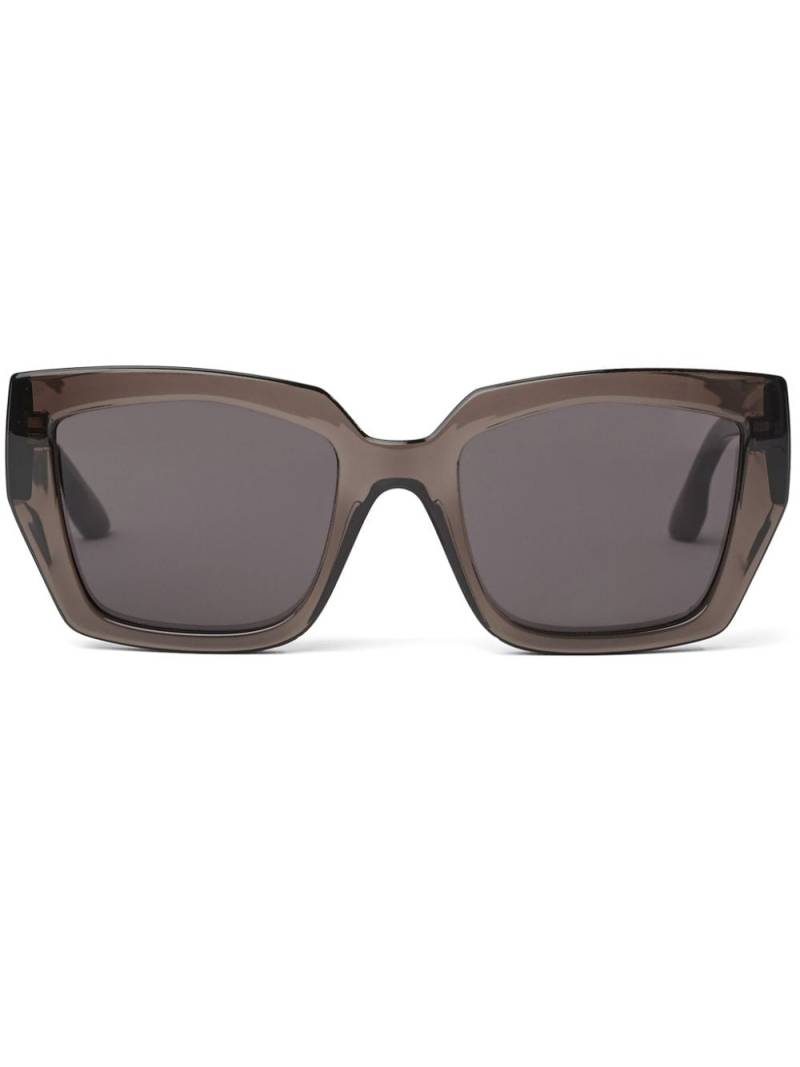 Karl Lagerfeld Karl Logo Sonnenbrille mit transparentem Gestell - Braun von Karl Lagerfeld