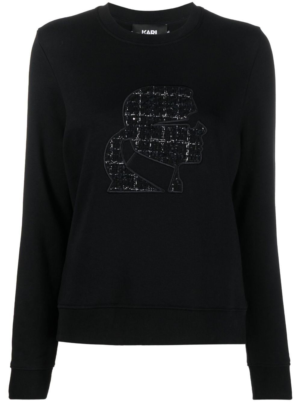 Karl Lagerfeld Karl Profile Bouclé-Sweatshirt - Schwarz von Karl Lagerfeld