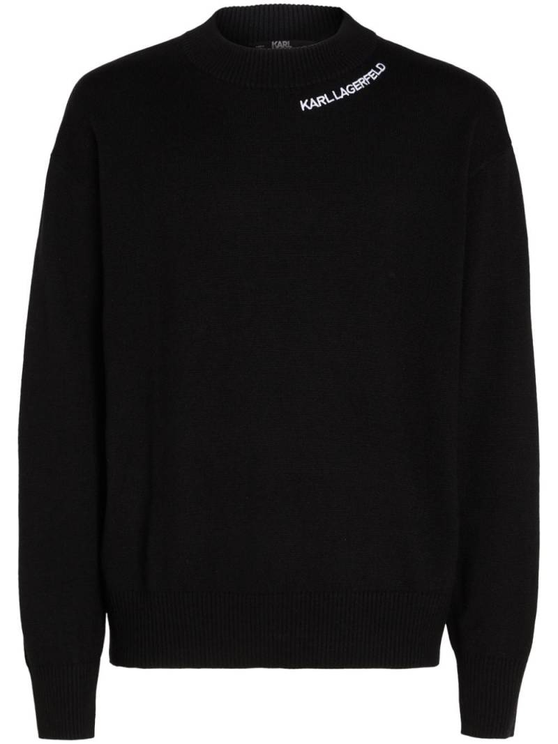 Karl Lagerfeld Pullover mit Logo - Schwarz von Karl Lagerfeld