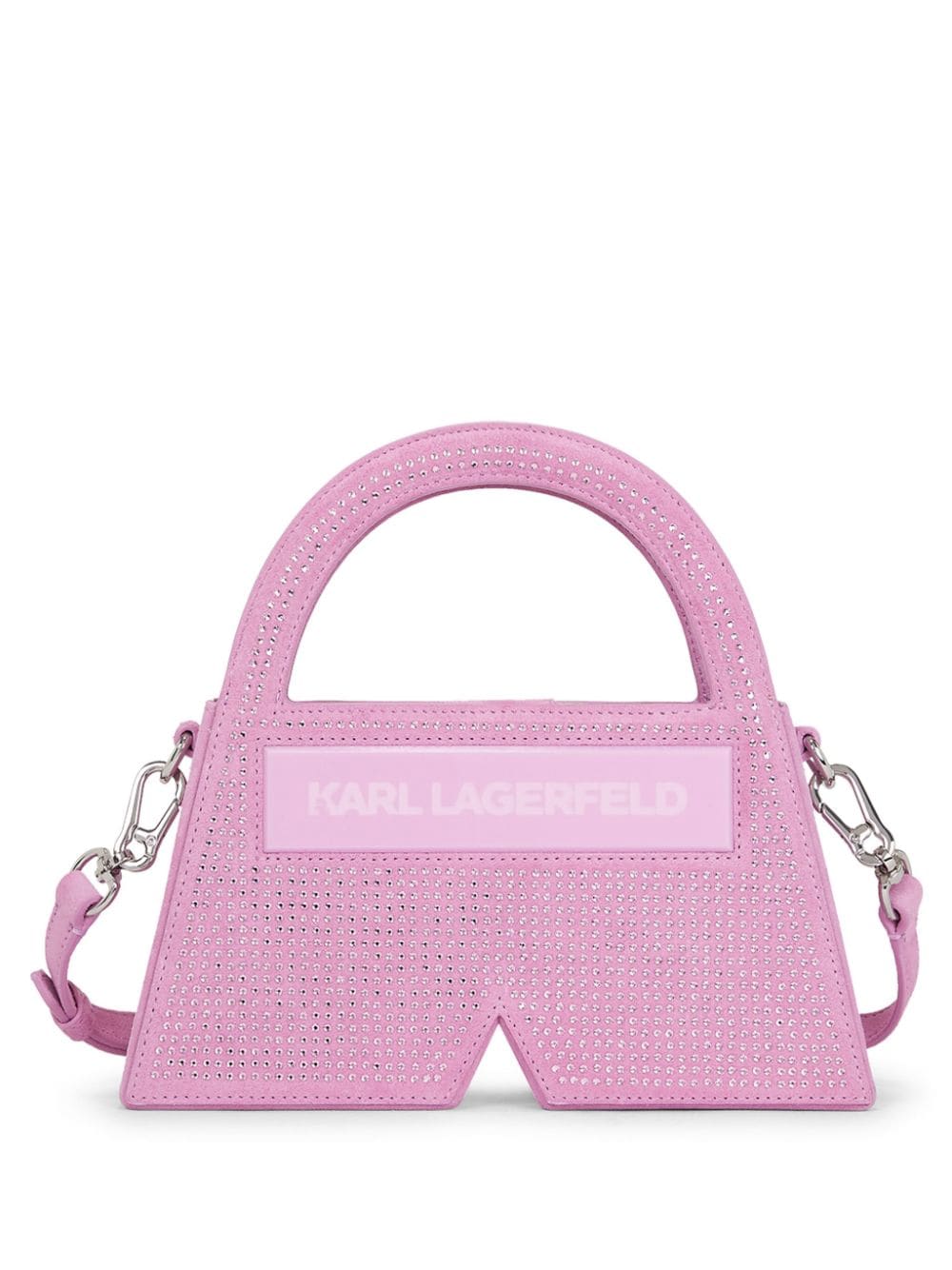 Karl Lagerfeld Kleine Ikon K Crystal Handtasche - Rosa von Karl Lagerfeld