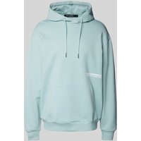 Karl Lagerfeld Oversized Hoodie mit Label-Print in Hellblau, Größe L von Karl Lagerfeld