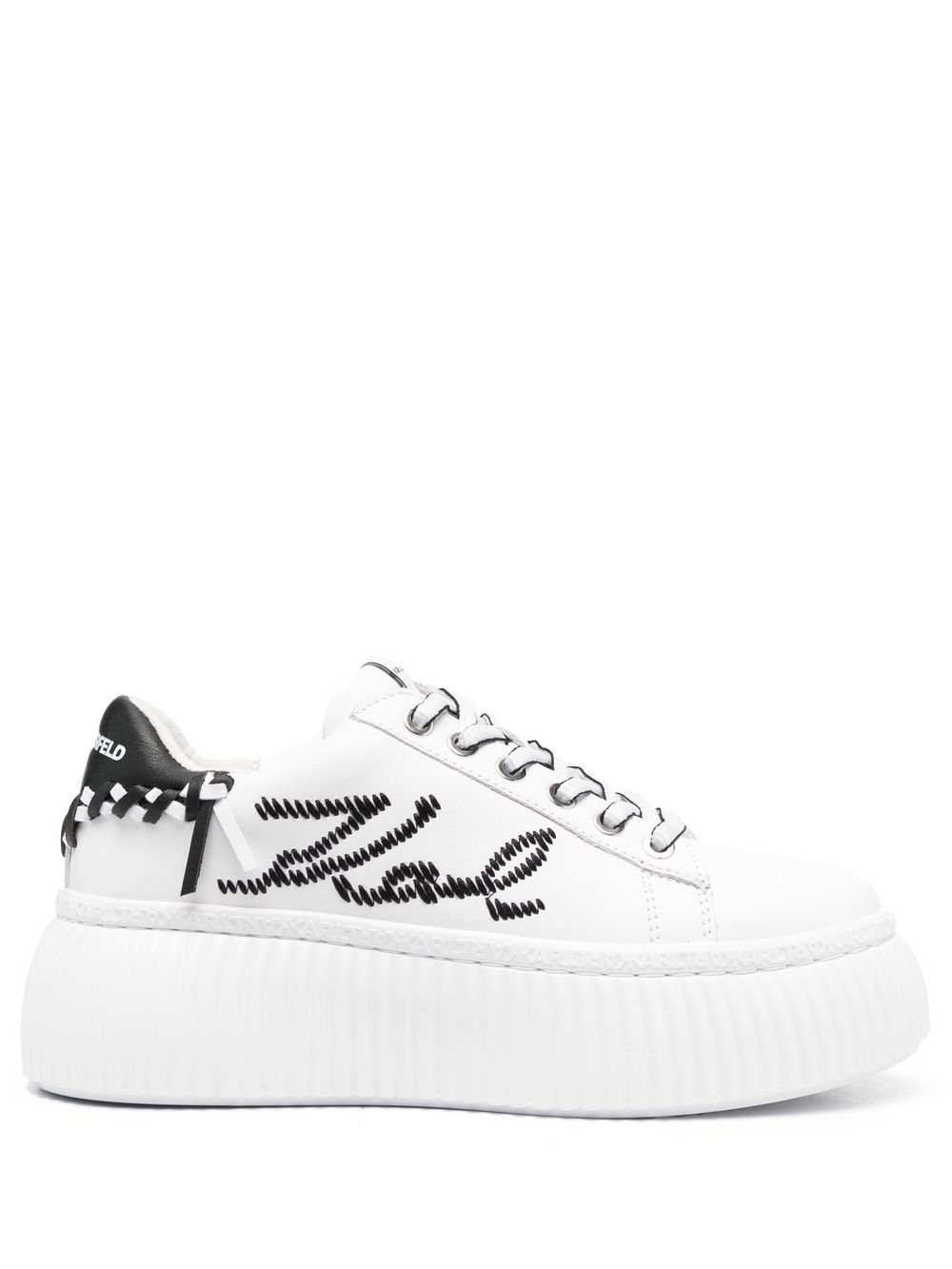 Karl Lagerfeld Plateau-Sneakers mit Logo - Weiß von Karl Lagerfeld