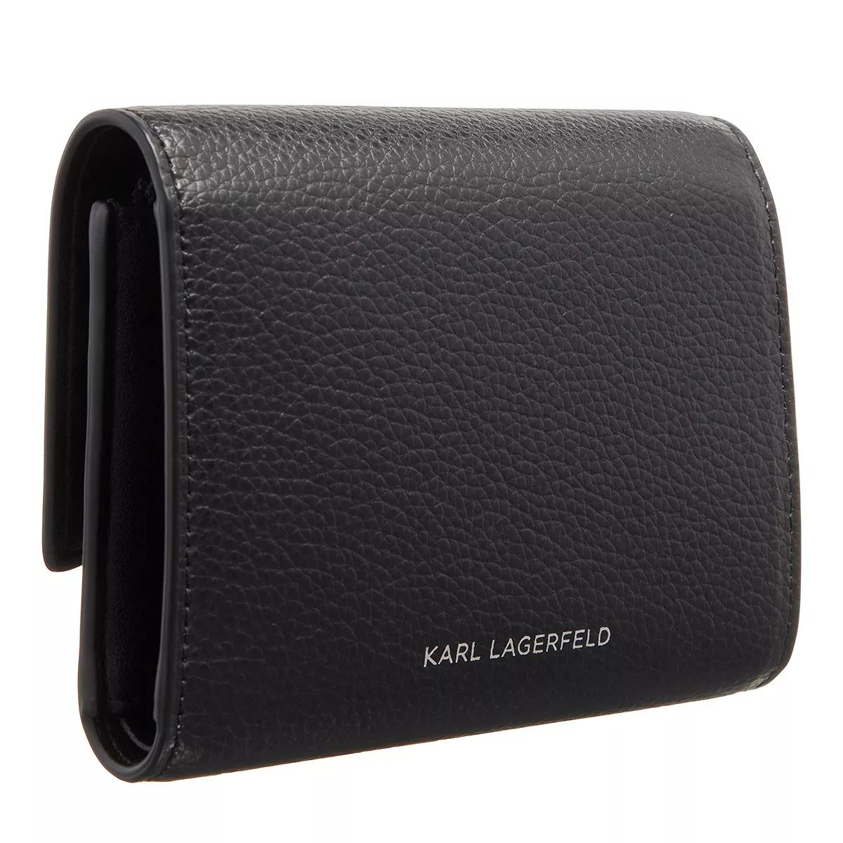 Karl Lagerfeld Portemonnaie - K/Seven Grainy Trifold Wallet - Gr. unisize - in Schwarz - für Damen von Karl Lagerfeld