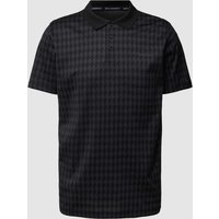 Karl Lagerfeld Regular Fit Poloshirt mit Allover-Muster in Black, Größe L von Karl Lagerfeld