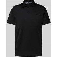 Karl Lagerfeld Regular Fit Poloshirt mit Label-Print in Black, Größe M von Karl Lagerfeld