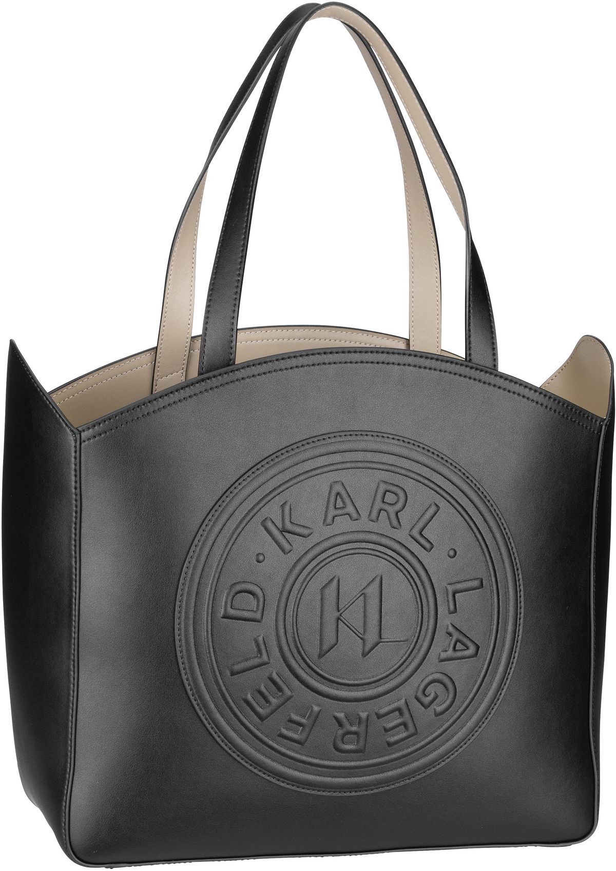 Karl Lagerfeld K/Circle LG Tote Patch  in Schwarz (21.2 Liter), Shopper von Karl Lagerfeld