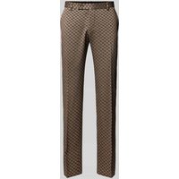 Karl Lagerfeld Slim Fit Anzughose mit Allover-Muster in Sand, Größe 48 von Karl Lagerfeld