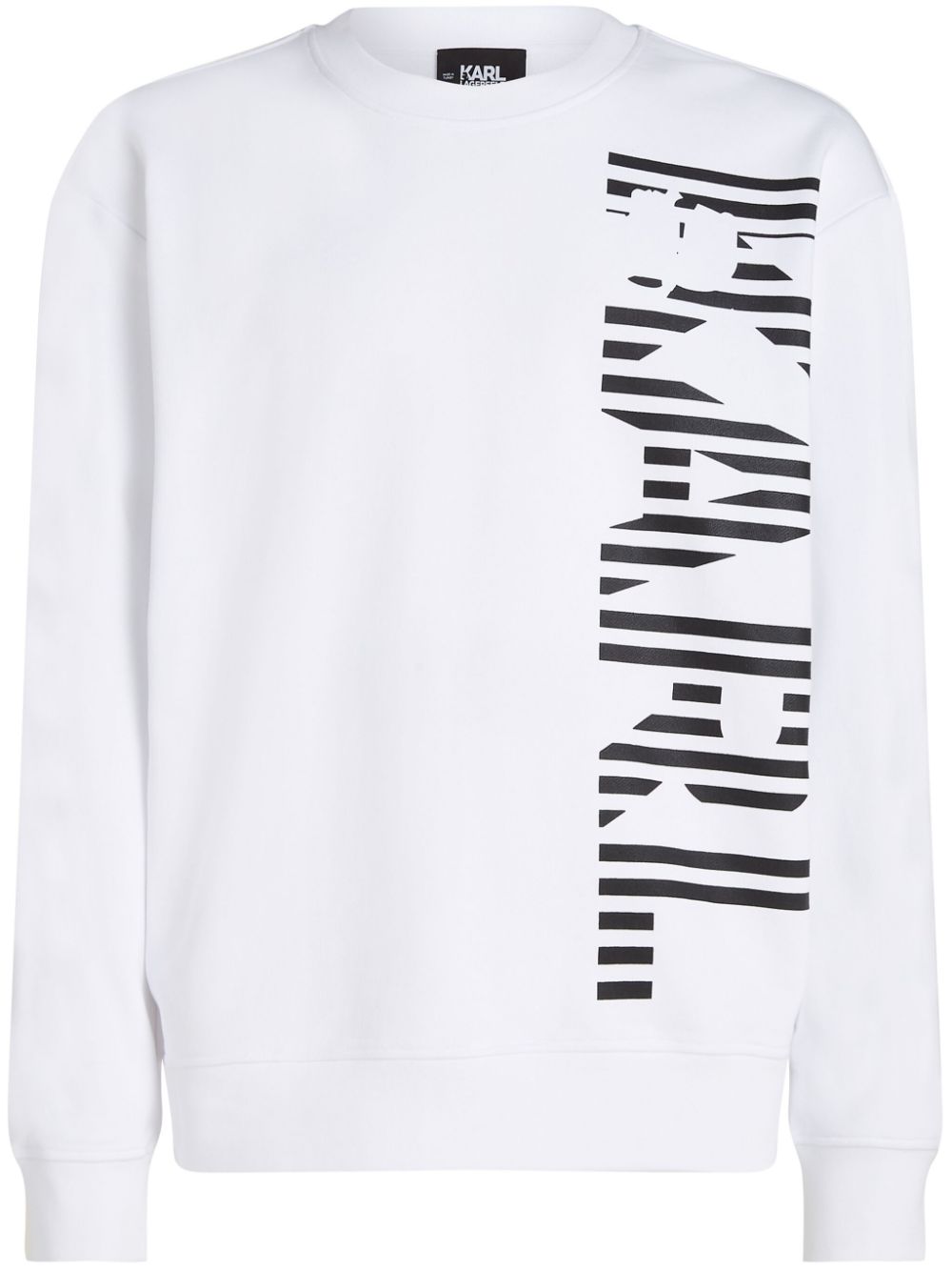 Karl Lagerfeld Sweatshirt mit vertikalem Logo - Weiß von Karl Lagerfeld