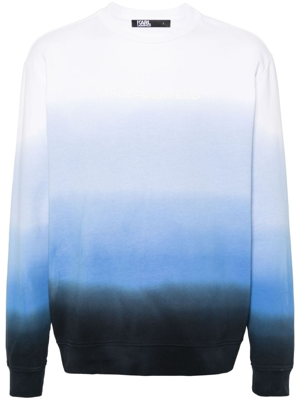 Karl Lagerfeld Sweatshirt in Ombré-Optik mit Logo-Print - Blau von Karl Lagerfeld