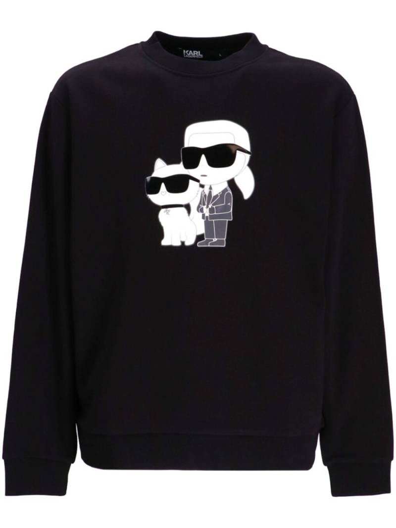 Karl Lagerfeld Sweatshirt mit Ikonik Karl-Motiv - Schwarz von Karl Lagerfeld