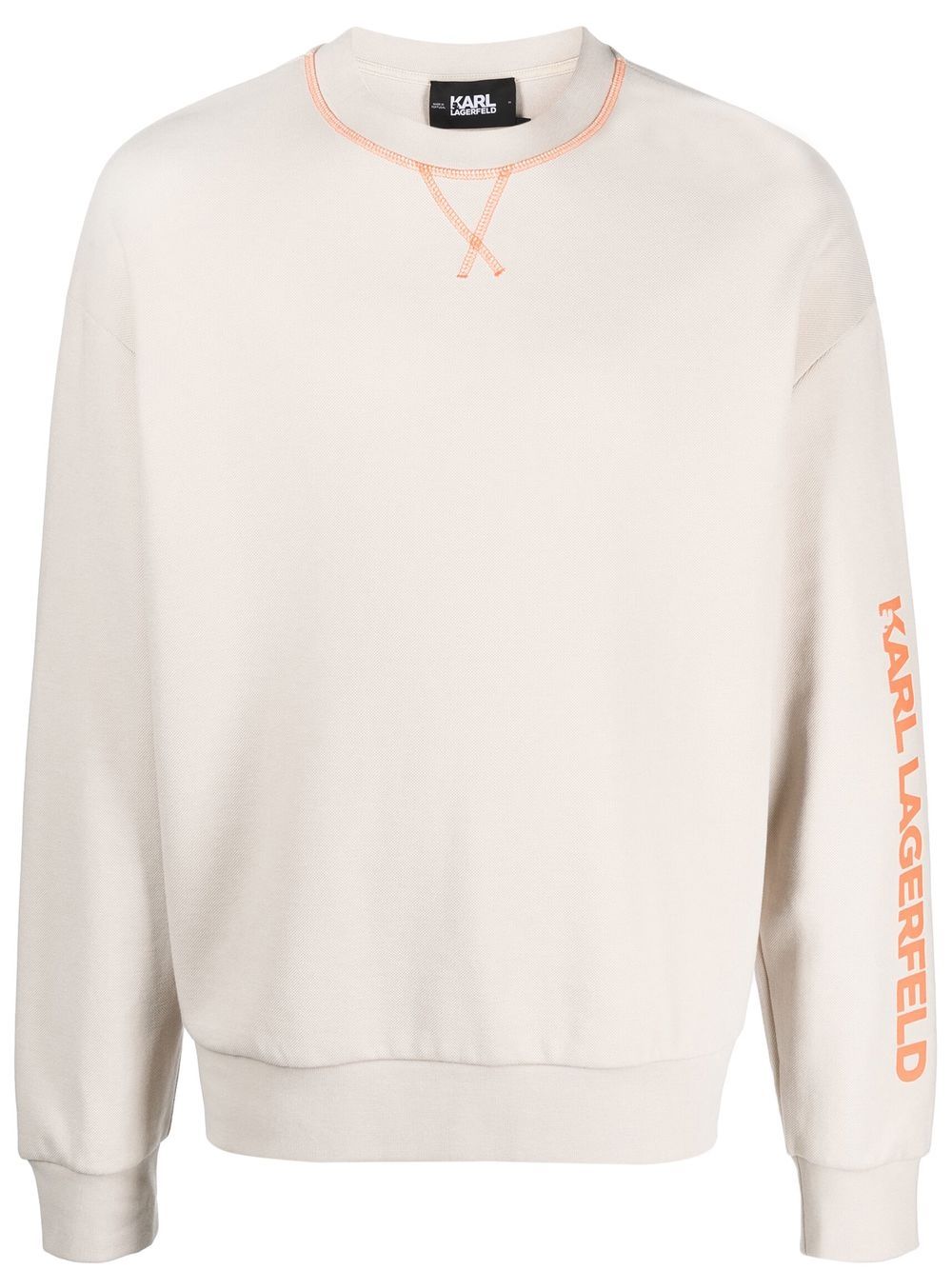 Karl Lagerfeld Sweatshirt mit Logo - Nude von Karl Lagerfeld