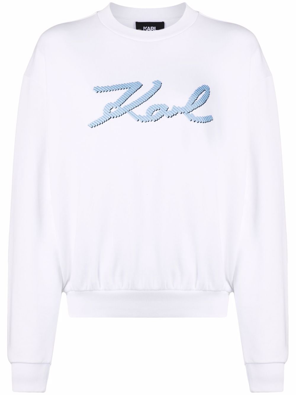 Karl Lagerfeld Sweatshirt mit Logo-Stickerei - Weiß von Karl Lagerfeld