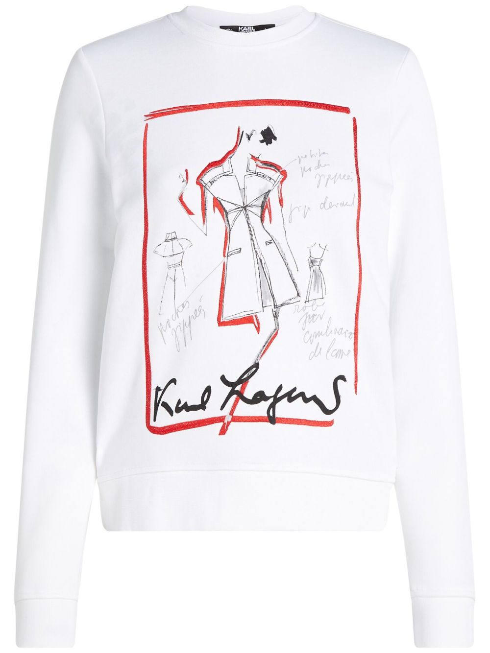 Karl Lagerfeld Karl Series Sweatshirt mit grafischem Print - Weiß von Karl Lagerfeld