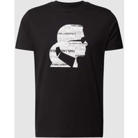 Karl Lagerfeld T-Shirt mit Label-Print in Black, Größe M von Karl Lagerfeld