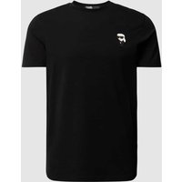 Karl Lagerfeld T-Shirt mit Motiv-Patch in Black, Größe M von Karl Lagerfeld