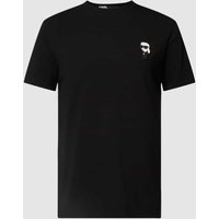 Karl Lagerfeld T-Shirt mit Motiv-Patch in Black, Größe M von Karl Lagerfeld